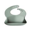 mushie x Bluey Silicone Baby Bib | Adjustable Fit Waterproof Bibs (Bluey Ivory)(Cambridge Blue)