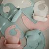 mushie x Bluey Silicone Baby Bib | Adjustable Fit Waterproof Bibs (Bluey Ivory)(Cambridge Blue Confetti)