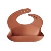 mushie x Bluey Silicone Baby Bib | Adjustable Fit Waterproof Bibs (Bluey Ivory)(Clay)