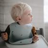mushie x Bluey Silicone Baby Bib | Adjustable Fit Waterproof Bibs (Bluey Ivory)(Retro Cars)