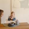 mushie x Bluey Silicone Baby Bib | Adjustable Fit Waterproof Bibs (Bluey Ivory)(Rocket Ship)