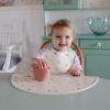 mushie x Bluey Silicone Baby Bib | Adjustable Fit Waterproof Bibs (Bluey Ivory)(Smiley Face)