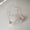 mushie x Bluey Silicone Baby Bib | Adjustable Fit Waterproof Bibs (Bluey Ivory)(Smiley Face)