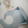 mushie x Bluey Silicone Baby Bib | Adjustable Fit Waterproof Bibs (Bluey Ivory)(White Daisy)