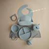 mushie x Bluey Silicone Baby Bib | Adjustable Fit Waterproof Bibs (Bluey Ivory)(White Daisy)