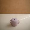 mushie x Bluey Silicone Snack Cup | Spill Proof Food Container for Toddler and Baby (Bluey Sage)(Soft Lilac)