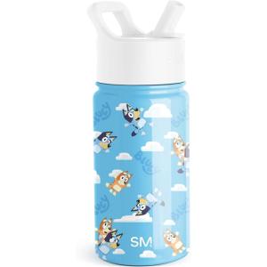 Simple Modern Kids Summit Water Bottle with Straw Lid |Bluey 18oz Stainless Steel Cup Insulated Tumbler for Girls, Boys, School | Bluey Sky(Bluey: Sky)