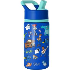 Simple Modern Kids Summit Water Bottle with Straw Lid |Bluey 18oz Stainless Steel Cup Insulated Tumbler for Girls, Boys, School | Bluey Sky(Disney-Pixar Mashup on Blue)