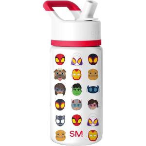Simple Modern Kids Summit Water Bottle with Straw Lid |Bluey 18oz Stainless Steel Cup Insulated Tumbler for Girls, Boys, School | Bluey Sky(Marvel: Spidey Friends Unite)