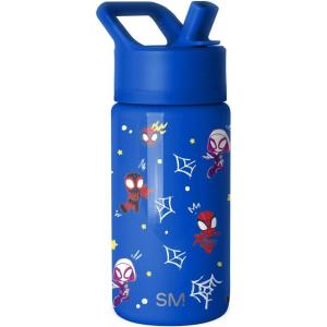 Simple Modern Kids Summit Water Bottle with Straw Lid |Bluey 18oz Stainless Steel Cup Insulated Tumbler for Girls, Boys, School | Bluey Sky(Marvel-Spidey & Friends)