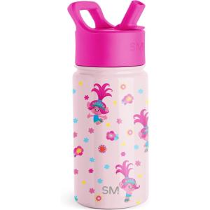 Simple Modern Kids Summit Water Bottle with Straw Lid |Bluey 18oz Stainless Steel Cup Insulated Tumbler for Girls, Boys, School | Bluey Sky(Trolls: Poppy Mashup)