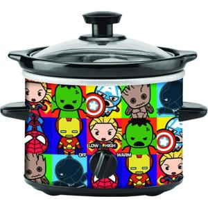 Uncanny Brands Bluey 2qt Slow Cooker – Small Kitchen Appliance(Marvel Avengers)