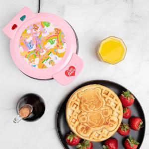 Uncanny Brands Bluey Waffle Maker – Non-Stick Round Waffle Iron – Easy to Use and Clean(Care Bears)