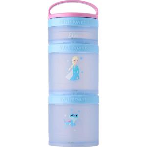 Whiskware Bluey Stackable Snack Containers for Kids and Toddlers, 3 Stackable Snack Cups for School and Travel, Bluey and Bingo, Hooray(Pack of 1)(Elsa and Bruni)