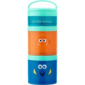 Whiskware Bluey Stackable Snack Containers for Kids and Toddlers, 3 Stackable Snack Cups for School and Travel, Bluey and Bingo, Hooray(Pack of 1)(Finding Nemo)