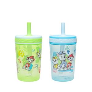 Zak Designs 15oz Bluey Kelso Tumbler Set, Leak-Proof Screw-On Lid with Straw Made of Durable Plastic and Silicone, Perfect Bundle for Kids, 2 Count (Pack of 1)(Paw Patrol)