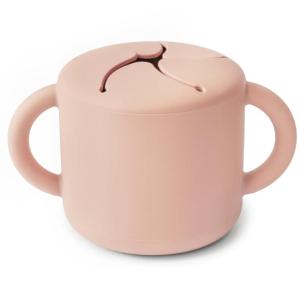 mushie x Bluey Silicone Snack Cup | Spill Proof Food Container for Toddler and Baby (Bluey Sage)(Blush)