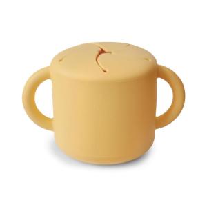 mushie x Bluey Silicone Snack Cup | Spill Proof Food Container for Toddler and Baby (Bluey Sage)(Daffodil)