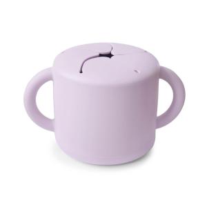 mushie x Bluey Silicone Snack Cup | Spill Proof Food Container for Toddler and Baby (Bluey Sage)(Soft Lilac)