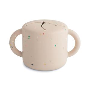 mushie x Bluey Silicone Snack Cup | Spill Proof Food Container for Toddler and Baby (Bluey Sage)(Vanilla Confetti)