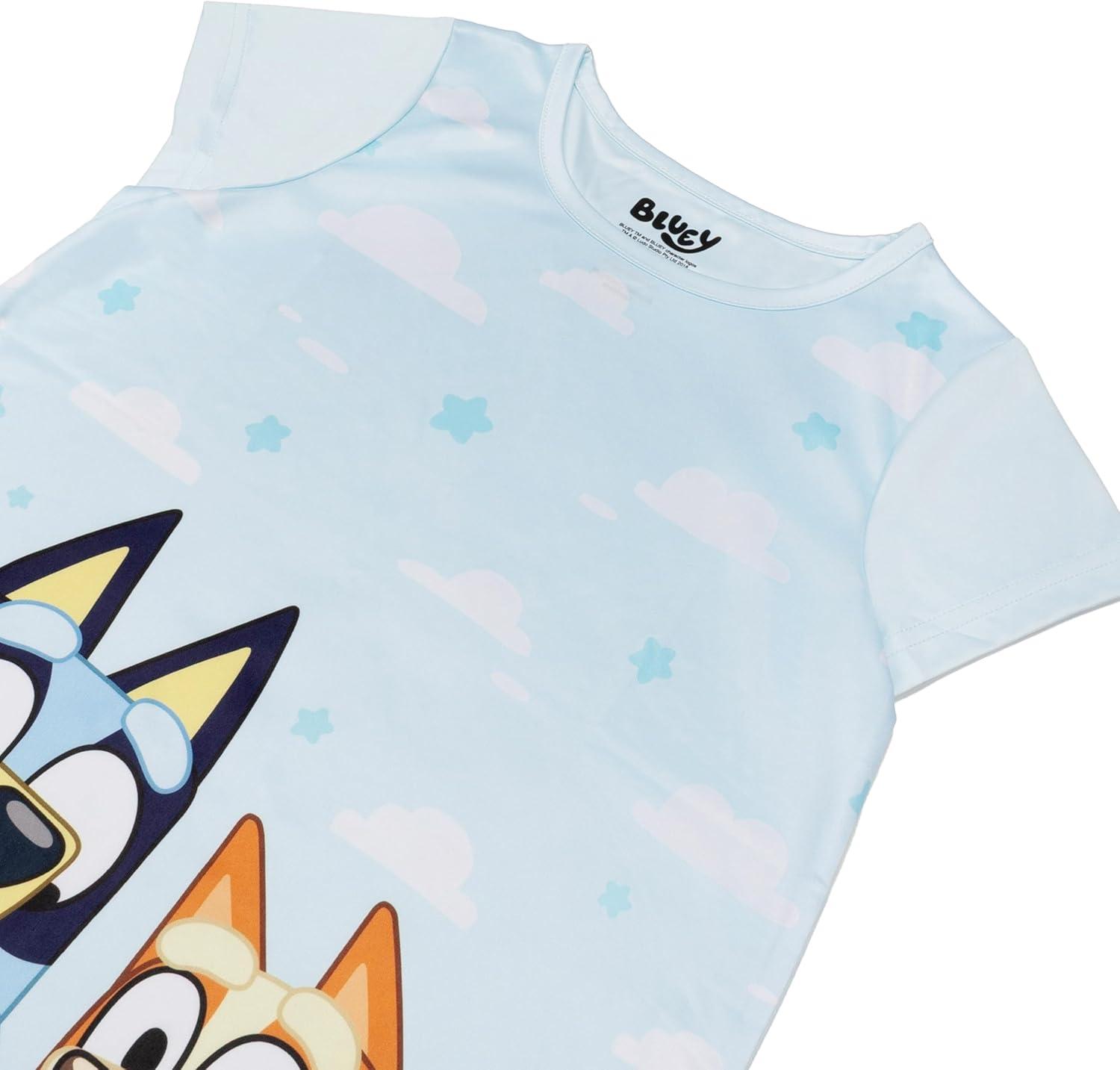 imageBluey Girls 3Pack Comfortable Nightgown Fantasy Gown Soft amp Cute Pajamas for Kids
