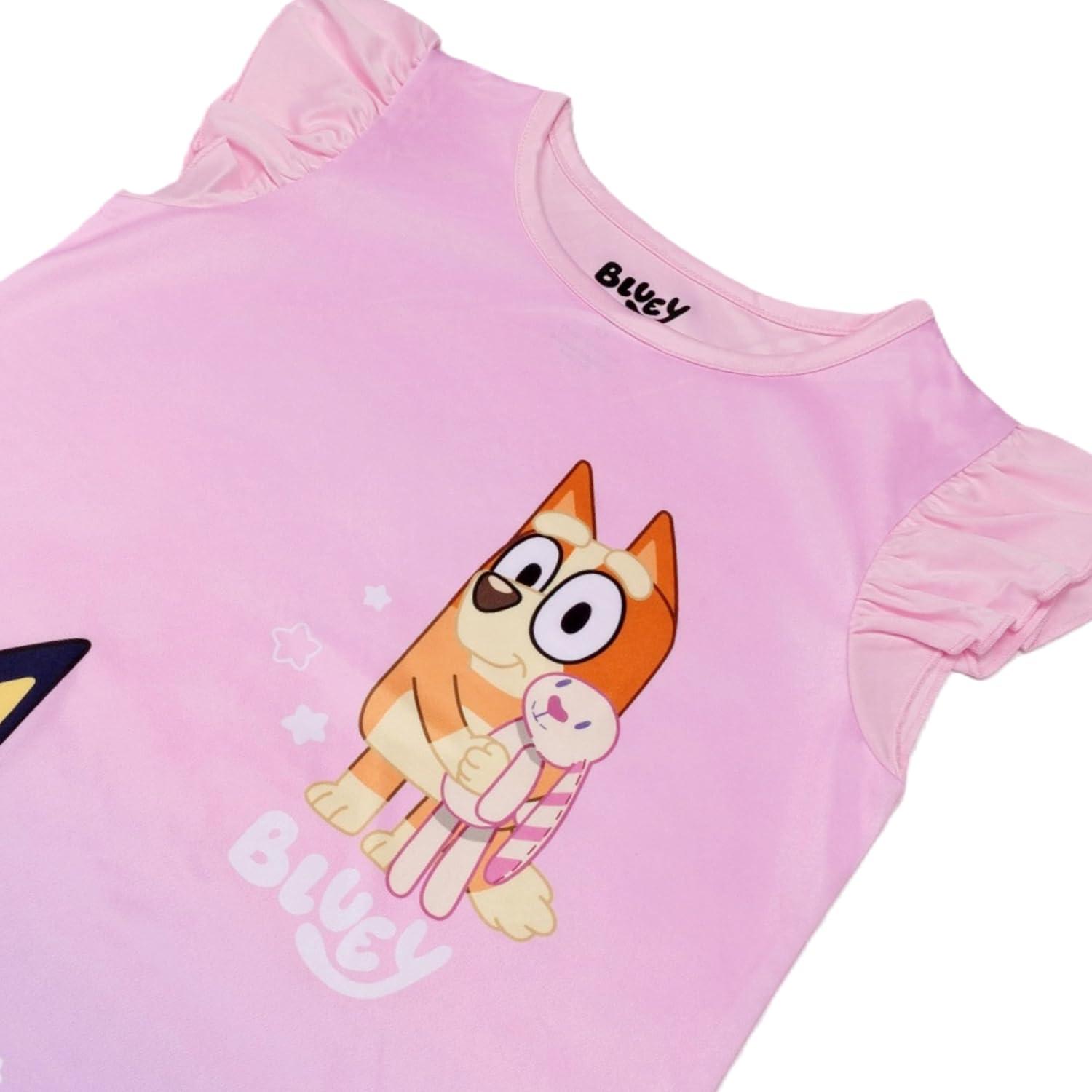 imageBluey Girls 3Pack Comfortable Nightgown Fantasy Gown Soft amp Cute Pajamas for Kids