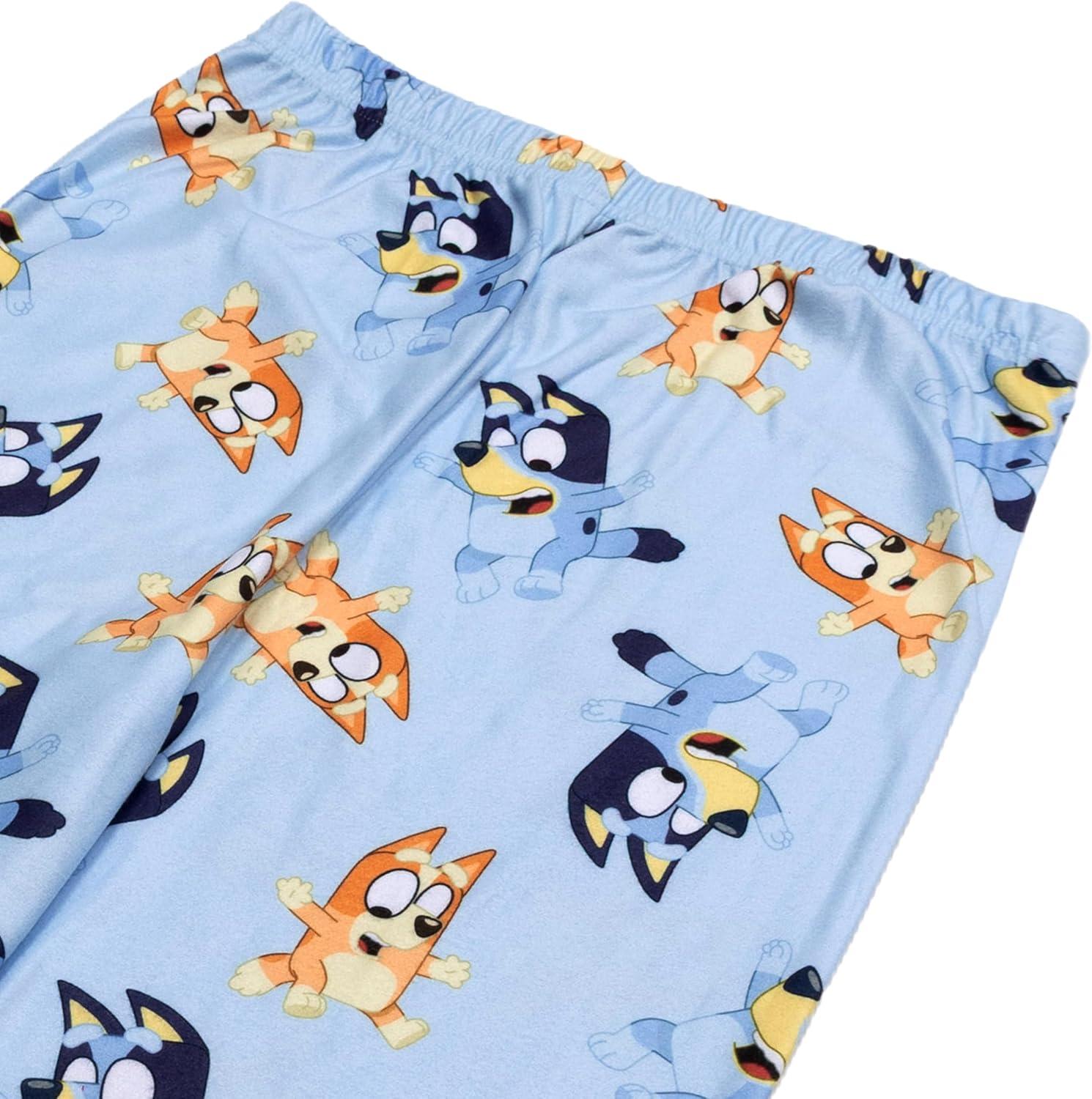imageBluey Unisex Kids 2Piece Loosefit Button Down Pajama Set Soft amp Cute for Kids 8