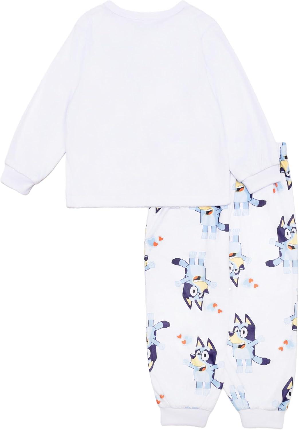 imageBluey Unisex Kids 2Piece Loosefit LongSleeve Matching Pajama Set Soft amp Cute for KidsBluey Valentine