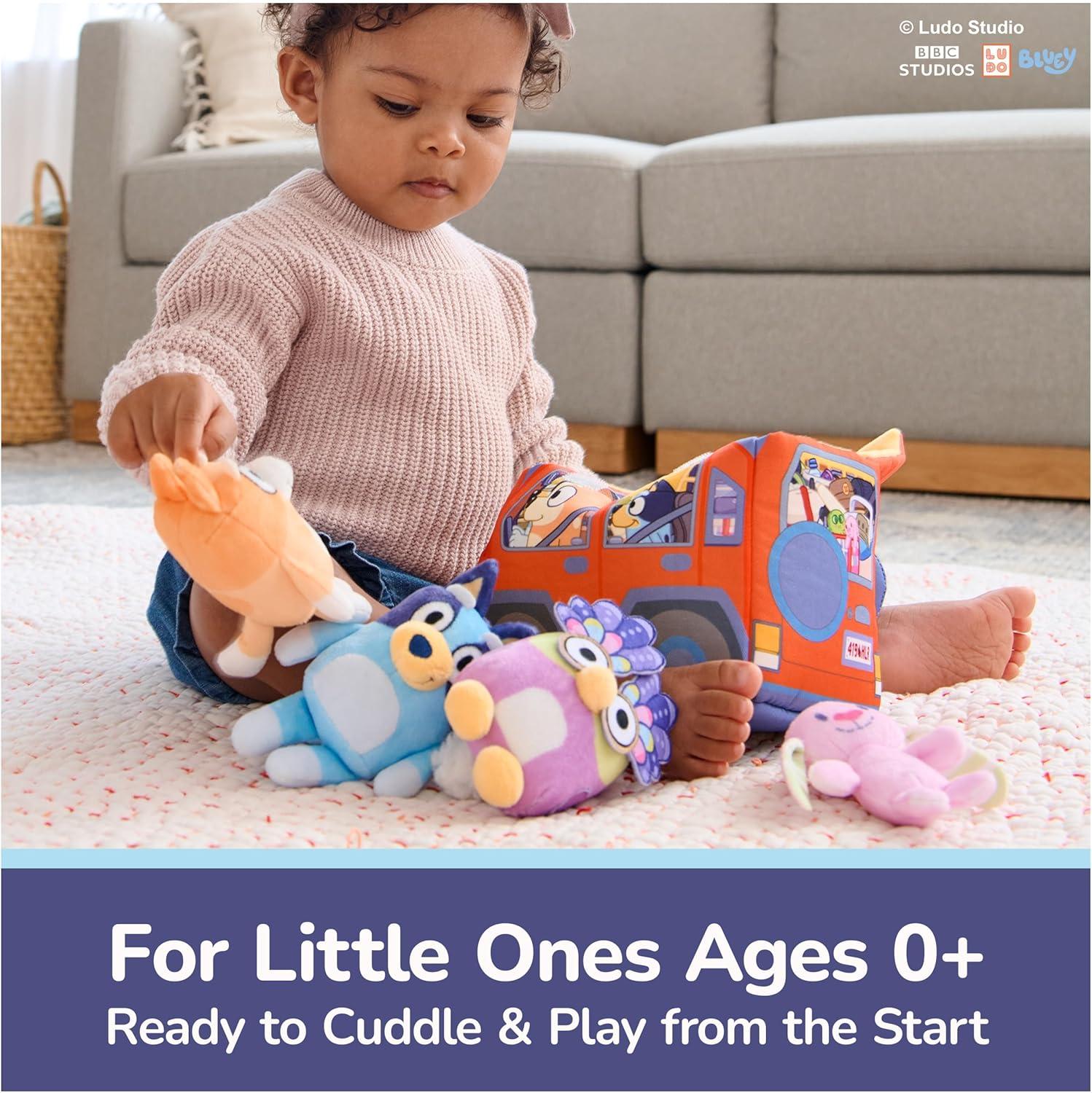 imageGUND Bluey 5Piece Plush Playset Official Bluey Stuffed Animals and Sensory Toys for Babies and Toddlers 7
