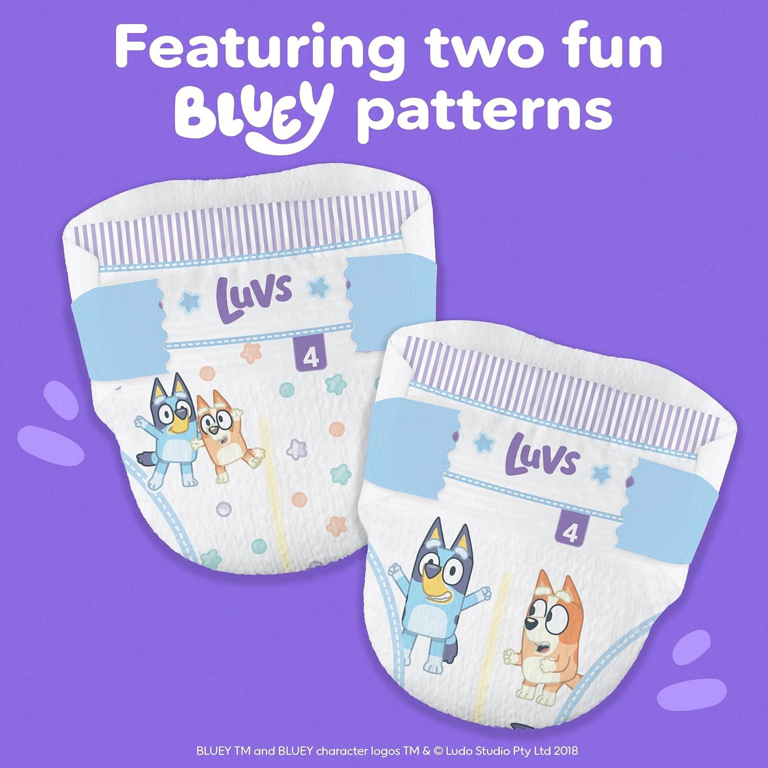 imageLuvs Diapers Size 5 172 Count Bluey Platinum Protection Baby DiaperSize 1