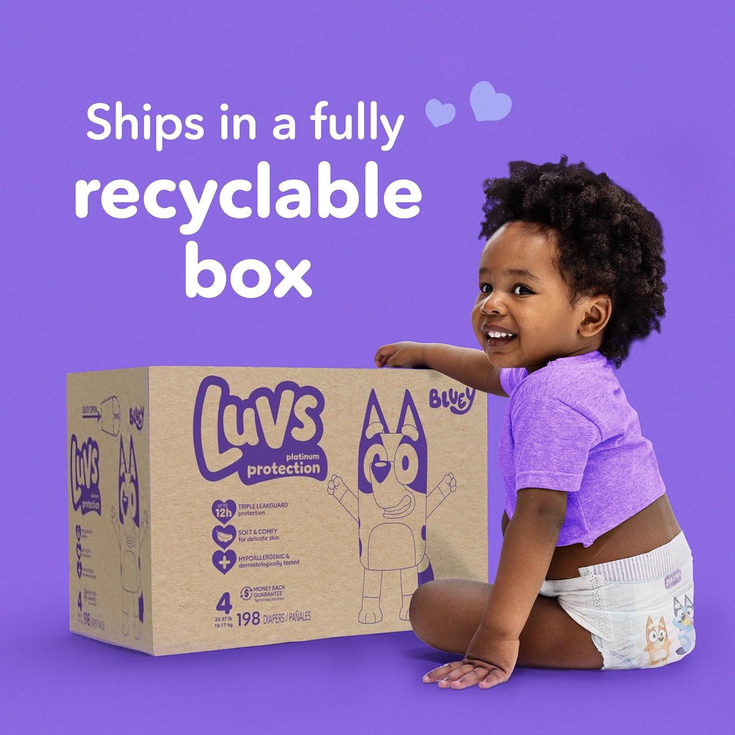 imageLuvs Diapers Size 5 172 Count Bluey Platinum Protection Baby DiaperSize 1