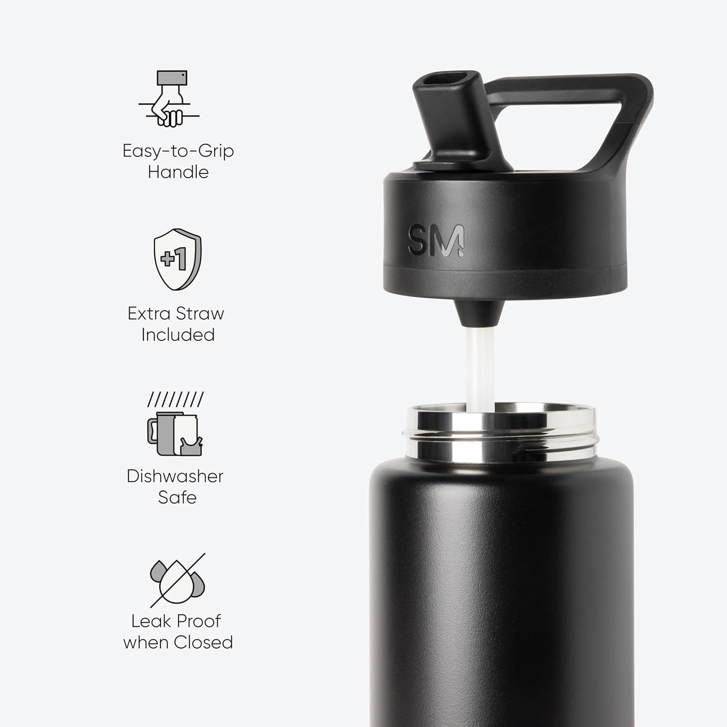 imageSimple Modern Summit Water Bottle with Straw Lid Bluey 30oz Leak Proof Stainless Steel Insulated Cup Gifts for Her Him Bluey StripesDC Comics Batwheels Schematics