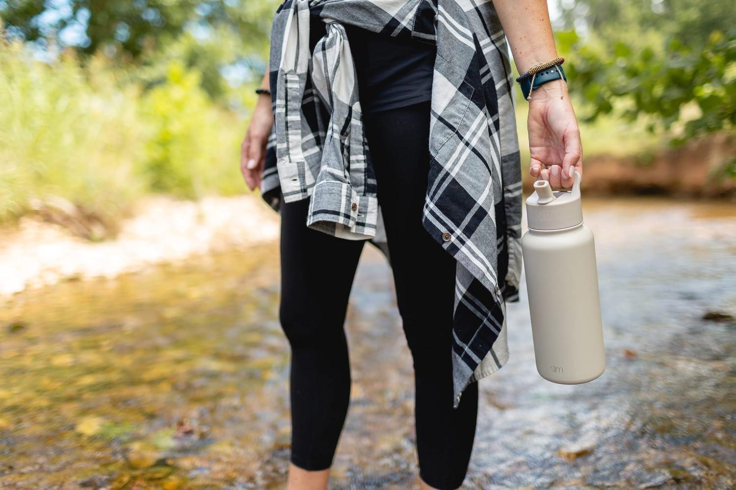imageSimple Modern Summit Water Bottle with Straw Lid Bluey 30oz Leak Proof Stainless Steel Insulated Cup Gifts for Her Him Bluey StripesDisney Minnie Specktacular