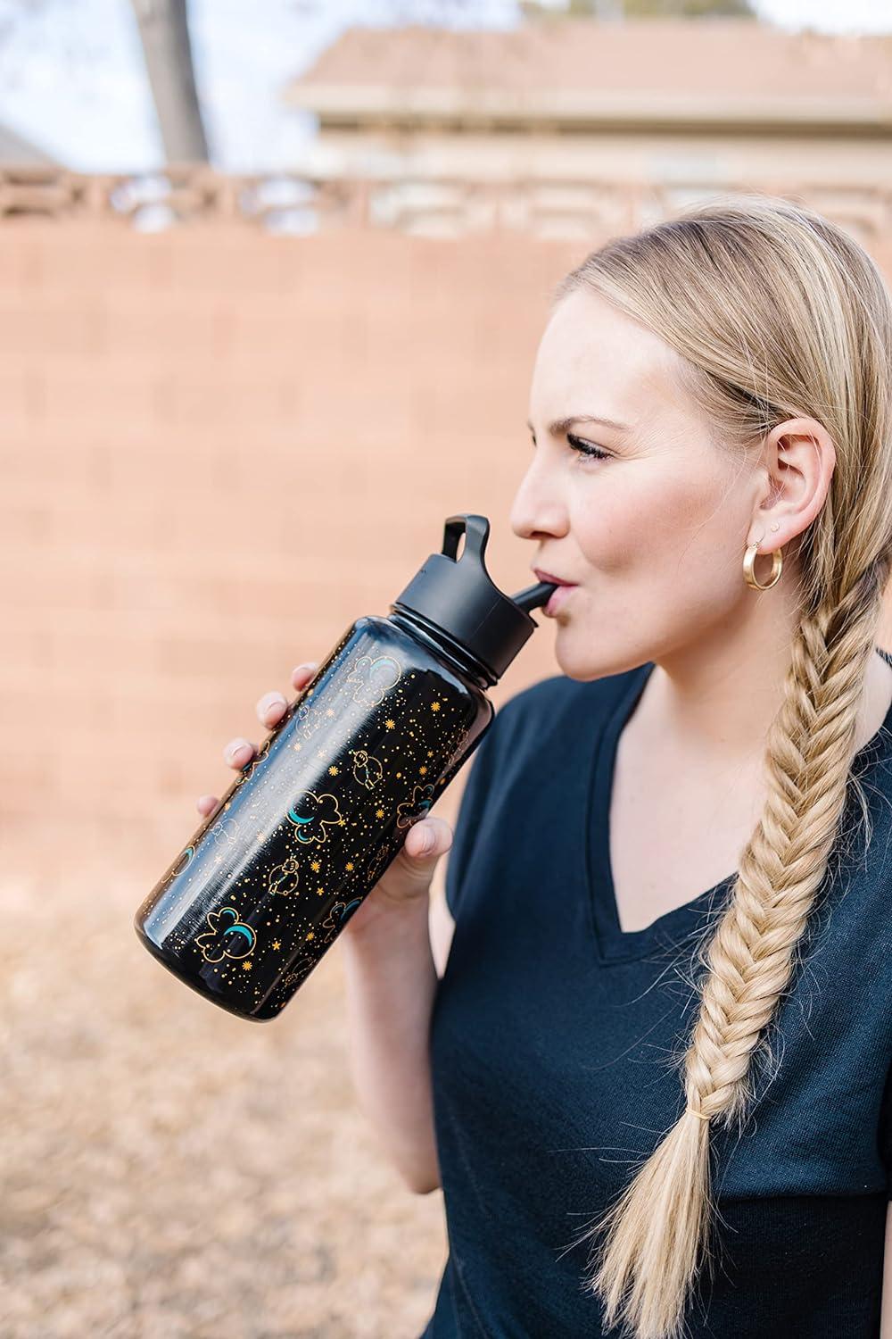 imageSimple Modern Summit Water Bottle with Straw Lid Bluey 30oz Leak Proof Stainless Steel Insulated Cup Gifts for Her Him Bluey StripesMarvel Captain Marvel