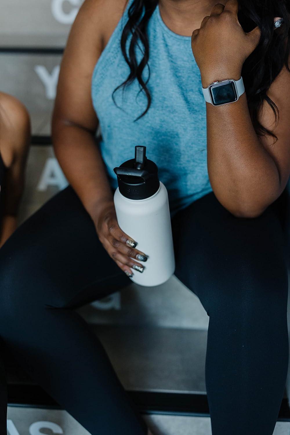 imageSimple Modern Summit Water Bottle with Straw Lid Bluey 30oz Leak Proof Stainless Steel Insulated Cup Gifts for Her Him Bluey StripesMarvel Spider Armor