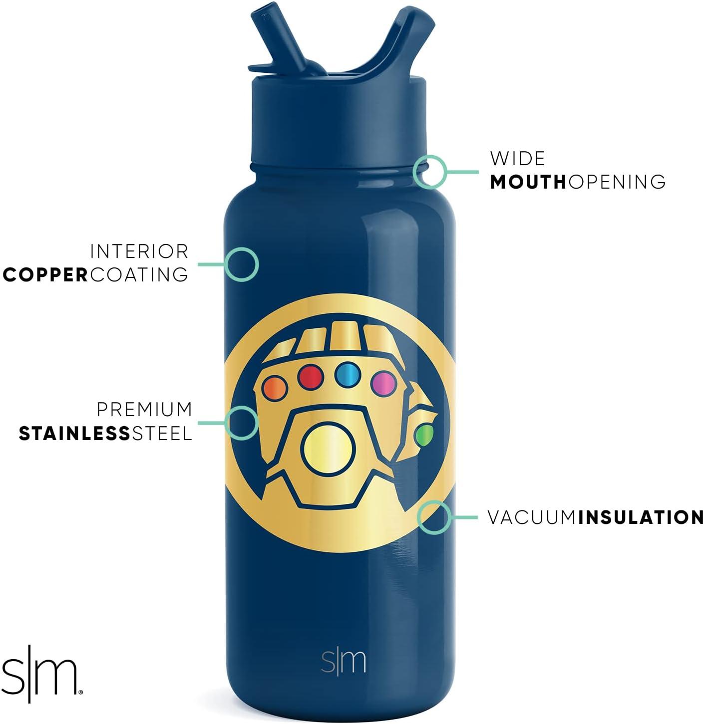 imageSimple Modern Summit Water Bottle with Straw Lid Bluey 30oz Leak Proof Stainless Steel Insulated Cup Gifts for Her Him Bluey StripesMarvel Thanos Infinity