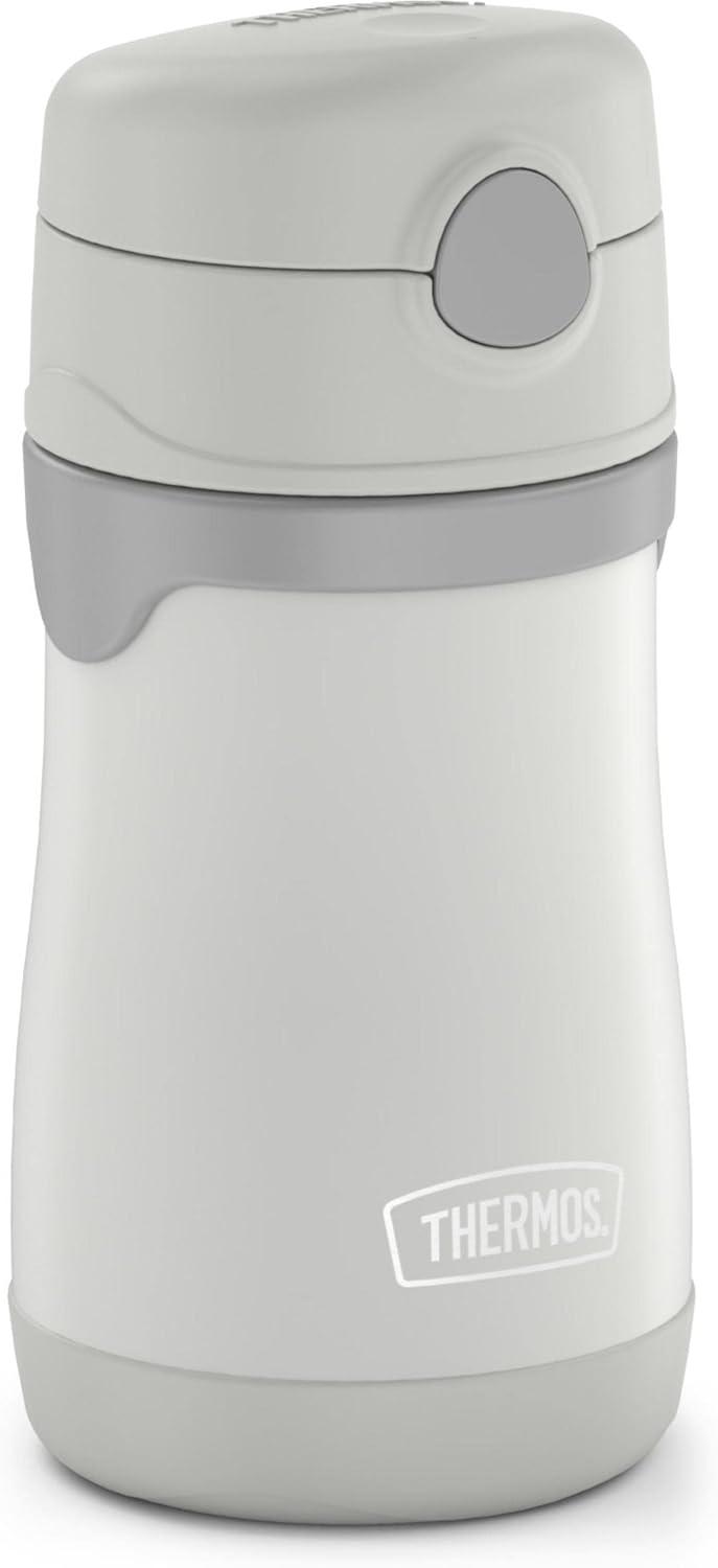 imageThermos Baby 10 oz Stainless Steel Bottle with popup straw BlueyGray