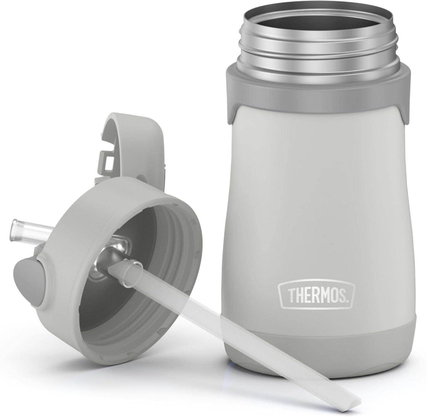 imageThermos Baby 10 oz Stainless Steel Bottle with popup straw BlueyGray
