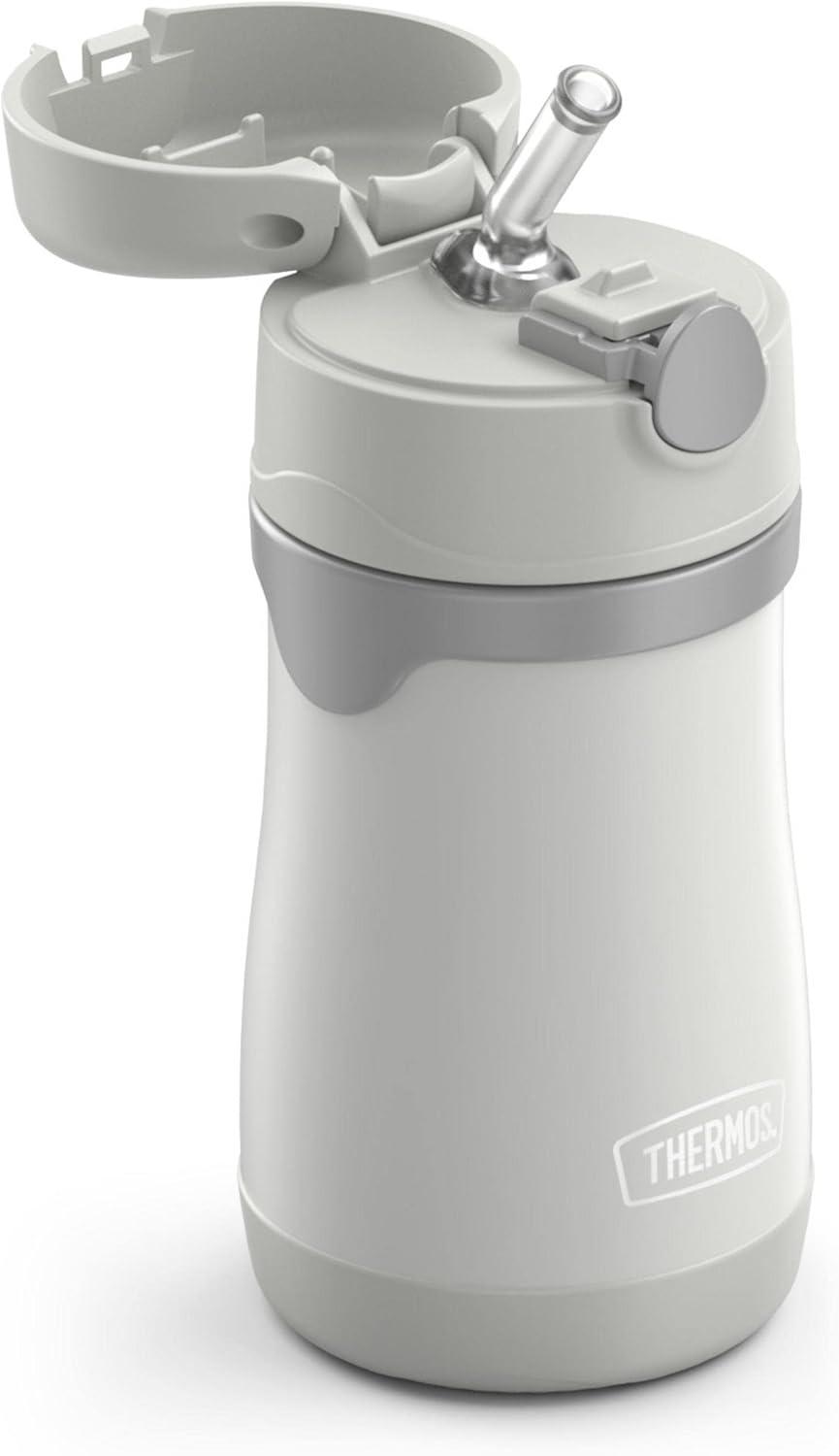 imageThermos Baby 10 oz Stainless Steel Bottle with popup straw BlueyGray