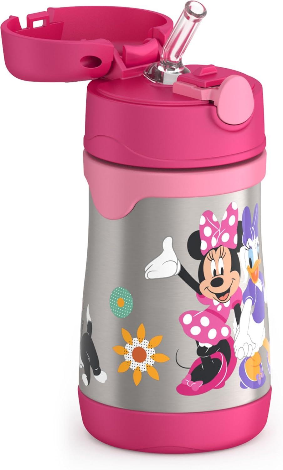imageThermos Baby 10 oz Stainless Steel Bottle with popup straw BlueyMinnie Mouse