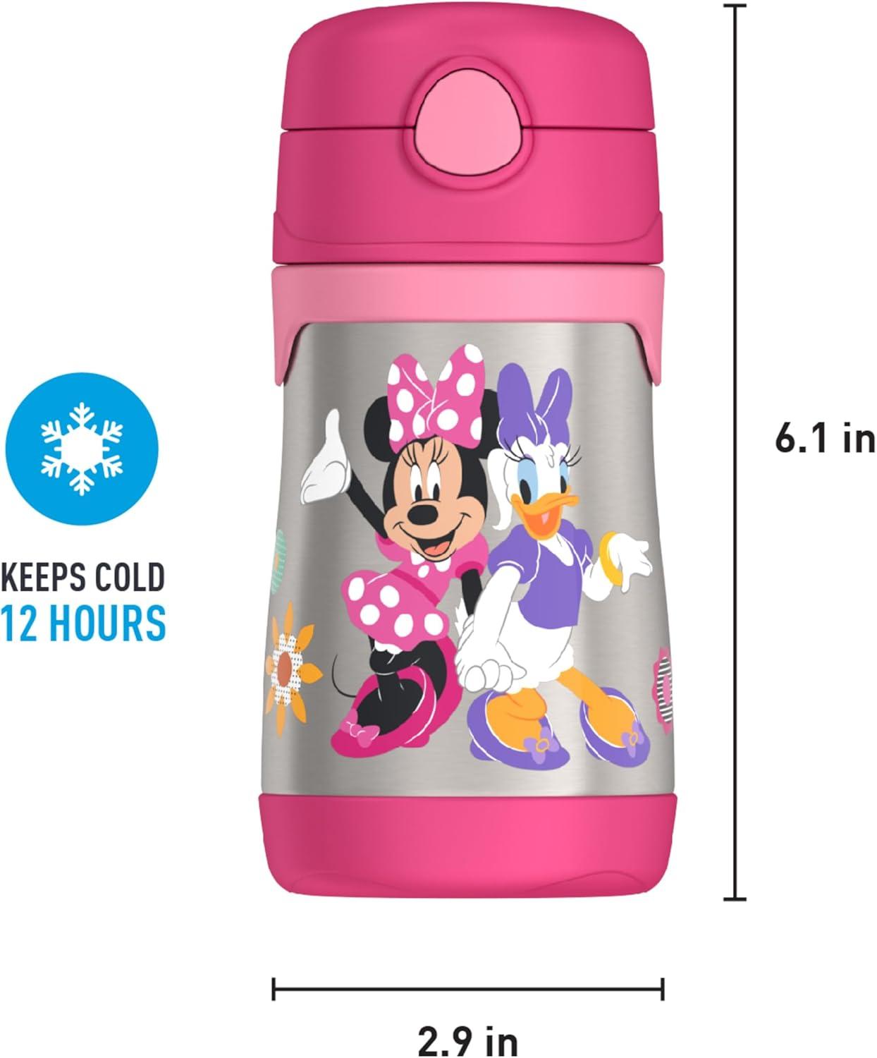 imageThermos Baby 10 oz Stainless Steel Bottle with popup straw BlueyMinnie Mouse