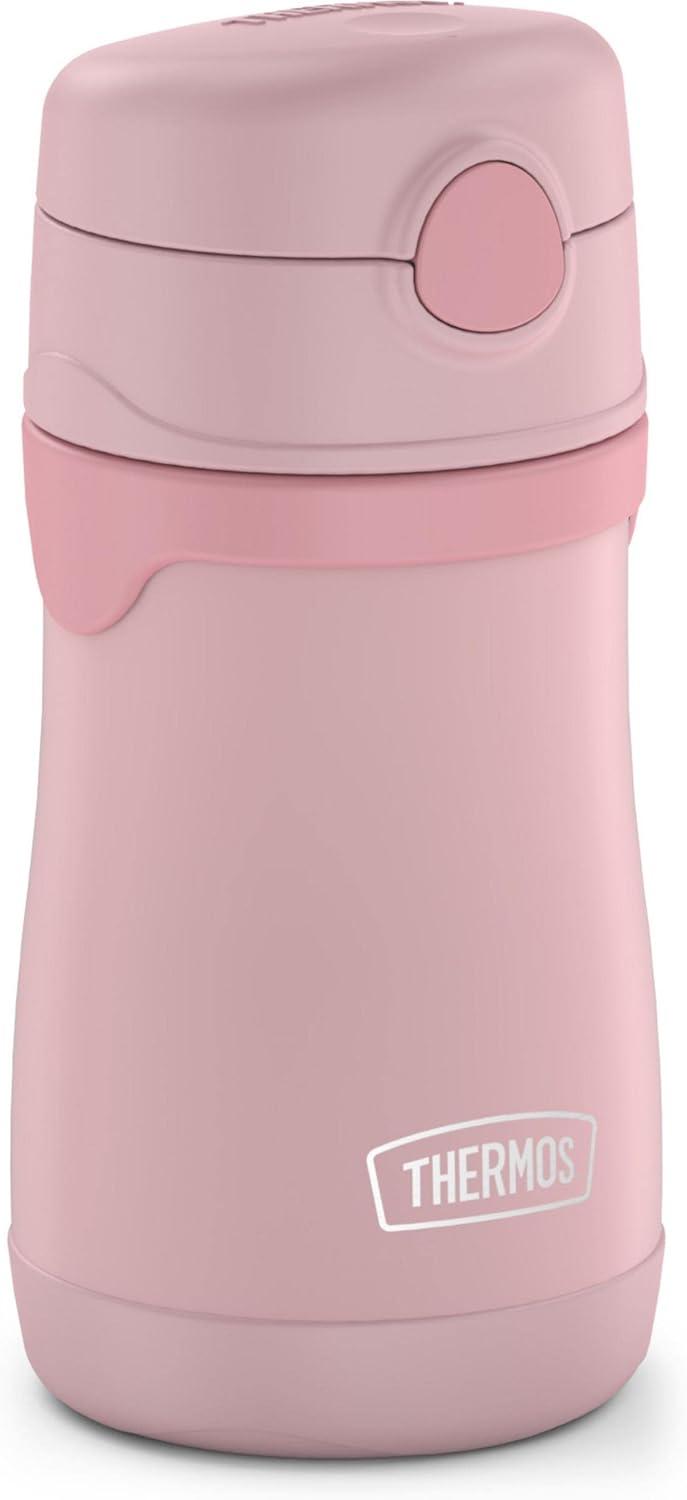 imageThermos Baby 10 oz Stainless Steel Bottle with popup straw BlueyRose