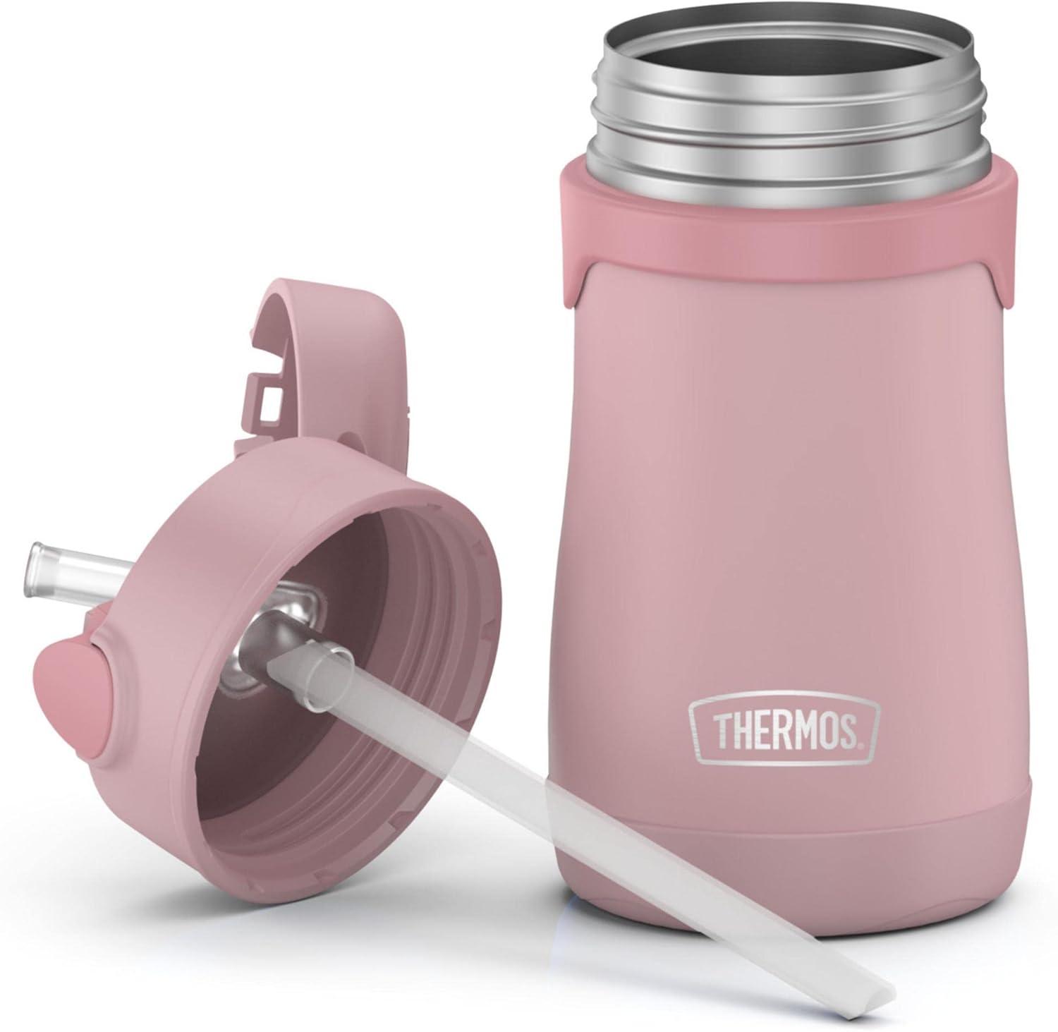 imageThermos Baby 10 oz Stainless Steel Bottle with popup straw BlueyRose