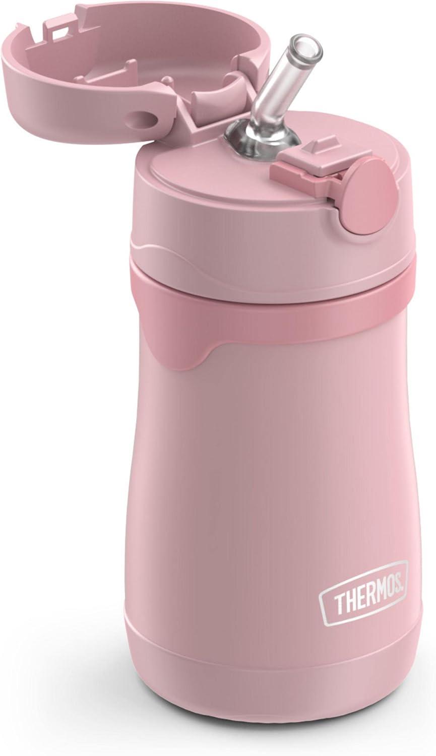imageThermos Baby 10 oz Stainless Steel Bottle with popup straw BlueyRose
