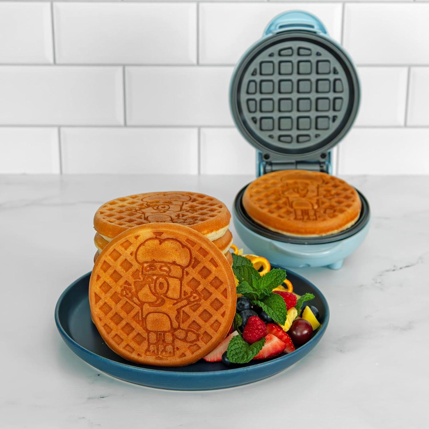 imageUncanny Brands Bluey Mini Waffle Maker Fun Character Waffles Easy to Use and CleanBluey