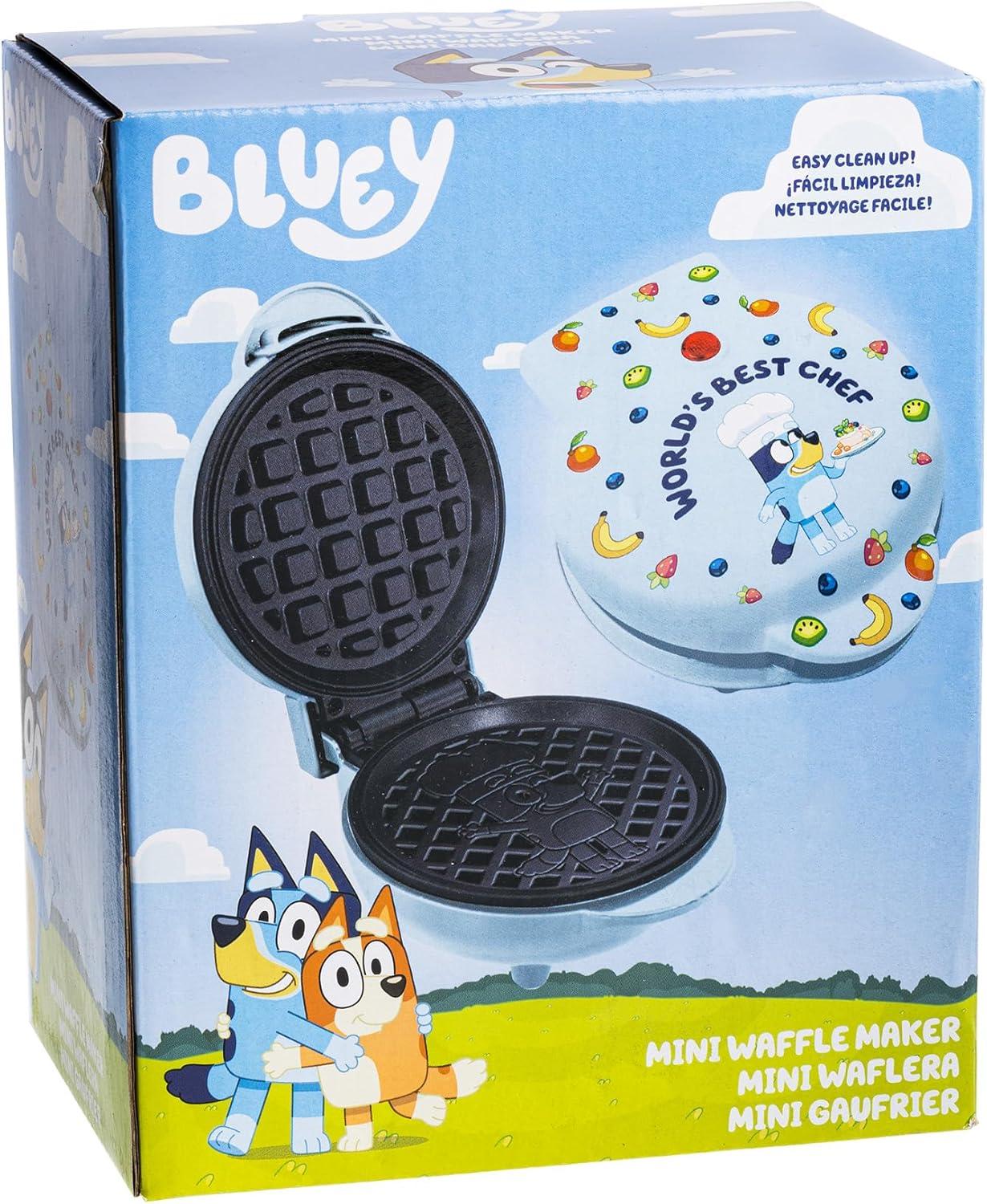 imageUncanny Brands Bluey Mini Waffle Maker Fun Character Waffles Easy to Use and CleanBluey