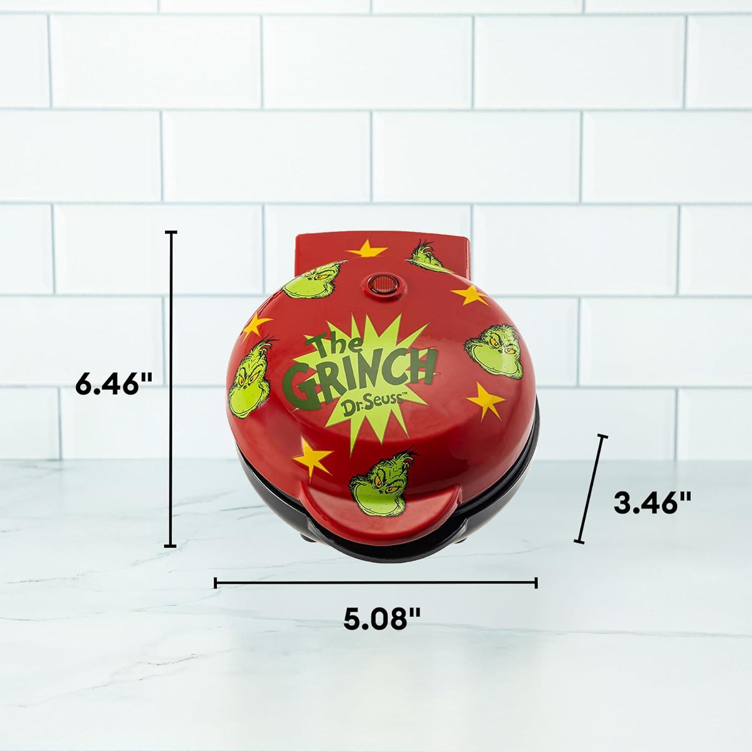 imageUncanny Brands Bluey Mini Waffle Maker Fun Character Waffles Easy to Use and CleanDr Seuss The Grinch