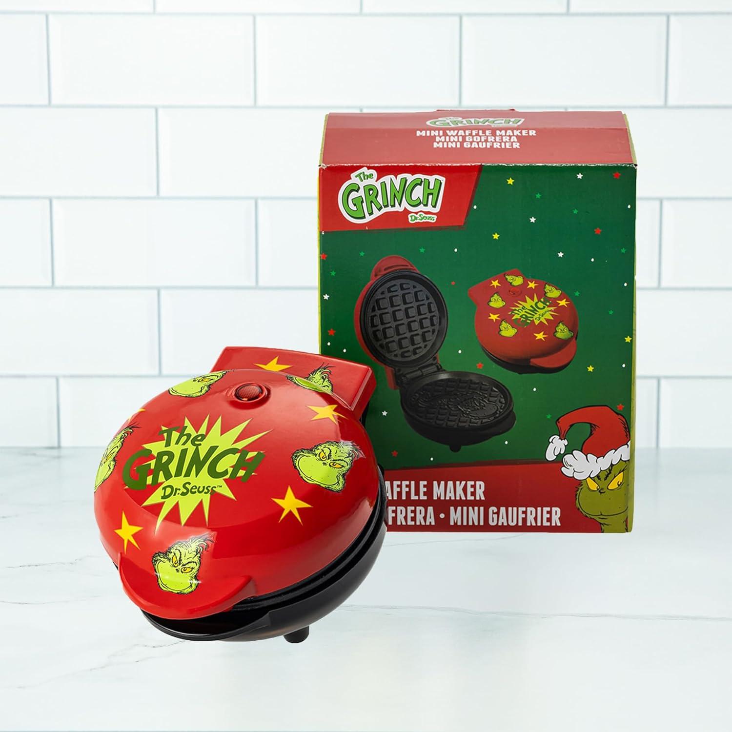 imageUncanny Brands Bluey Mini Waffle Maker Fun Character Waffles Easy to Use and CleanDr Seuss The Grinch