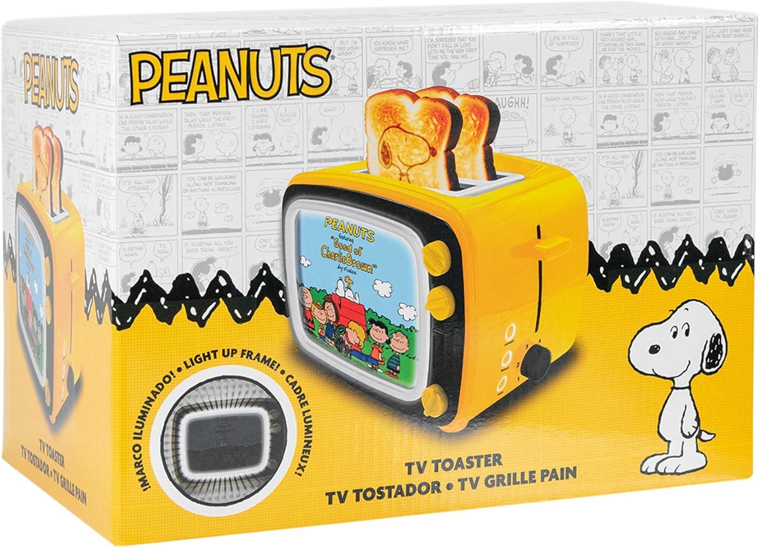 imageUncanny Brands Bluey Retro TV Toaster with Light Up Frame Two Slice Model with Bluey Toast Design Themed Kitchen AppliancePeanuts