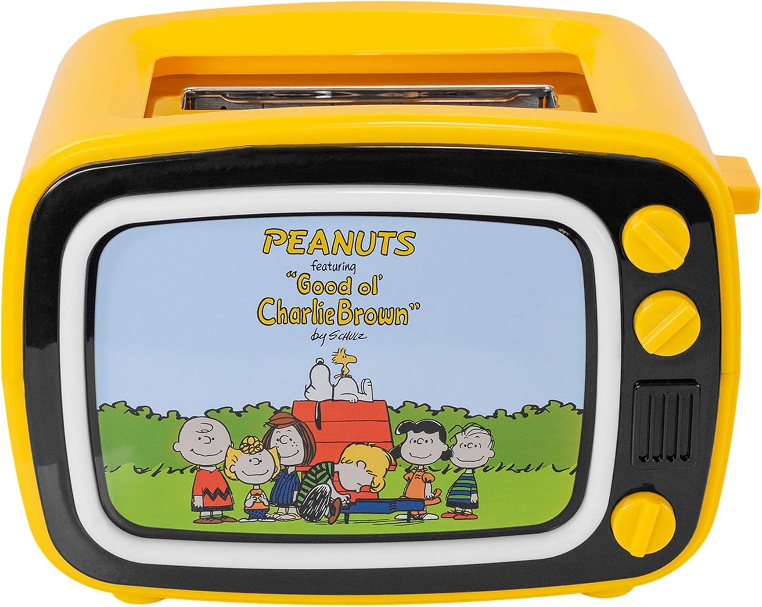 imageUncanny Brands Bluey Retro TV Toaster with Light Up Frame Two Slice Model with Bluey Toast Design Themed Kitchen AppliancePeanuts